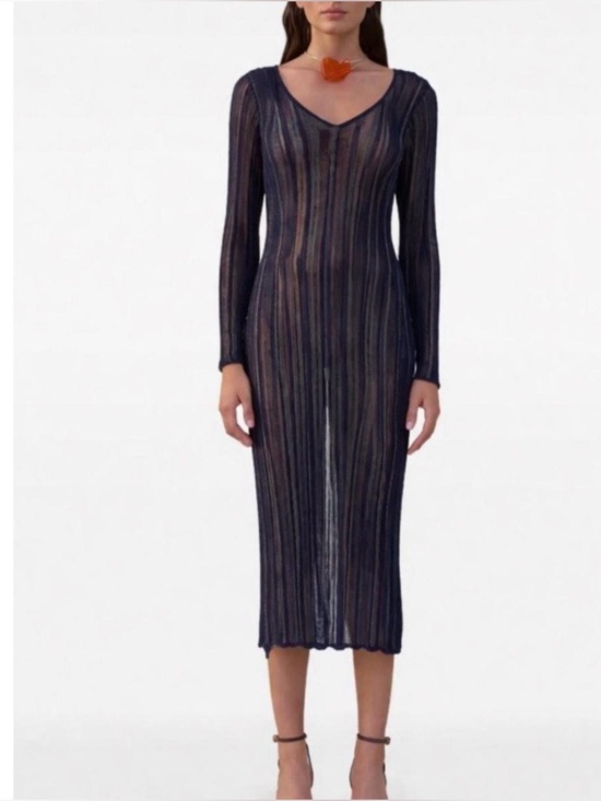 cult gaia Dresses & Skirts - cult gaia navy espen knit dress (NWT) small
